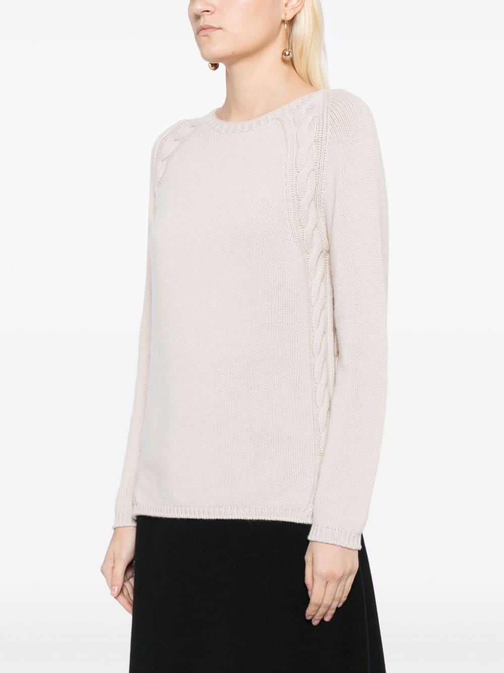 Shop 's Max Mara Cashmere Long Sleeves Jumper In Grey