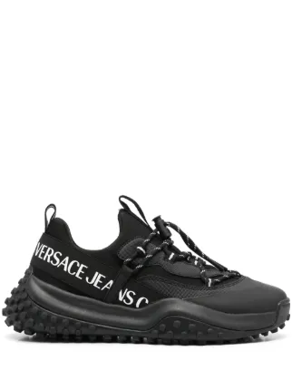 Versace Jeans Couture Tênis Com Logo Gravado | Preto | FARFETCH BR