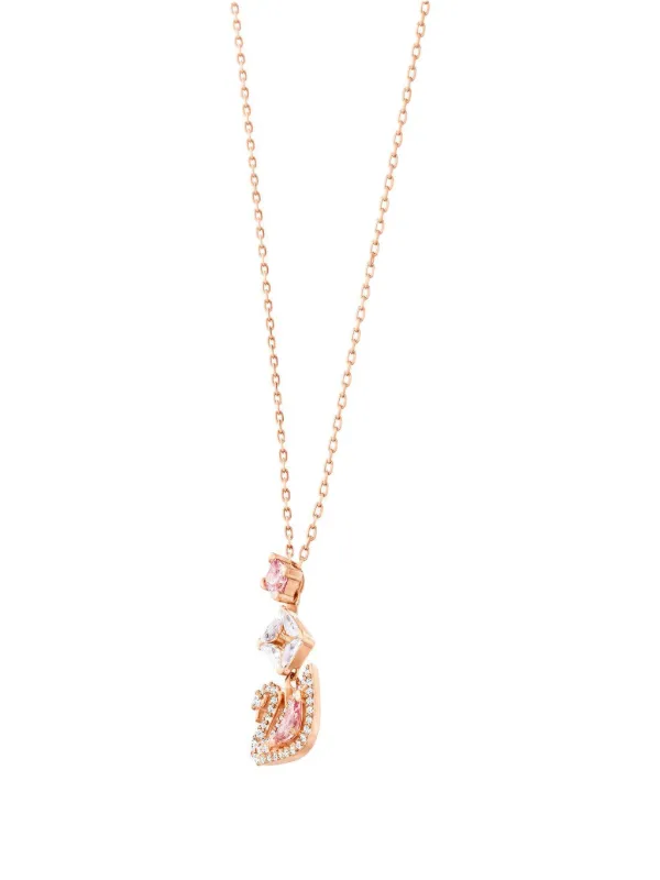 Swarovski ピンククリスタル ネックレス Swarovski クリスタル ネックレス | ピンク | FARFETCH JP