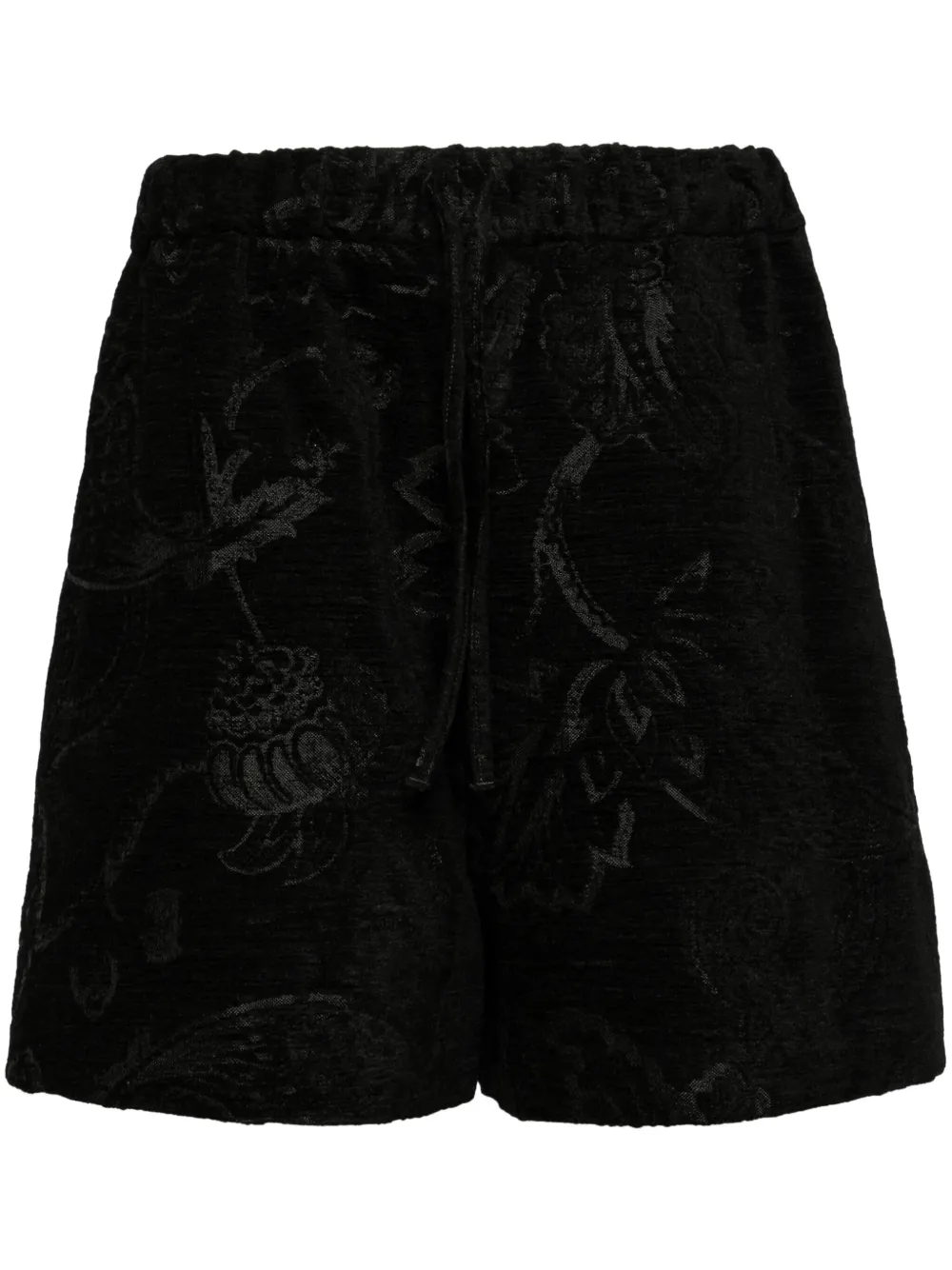 Simone Rocha floral print Jacquard Shorts Black FARFETCH UK