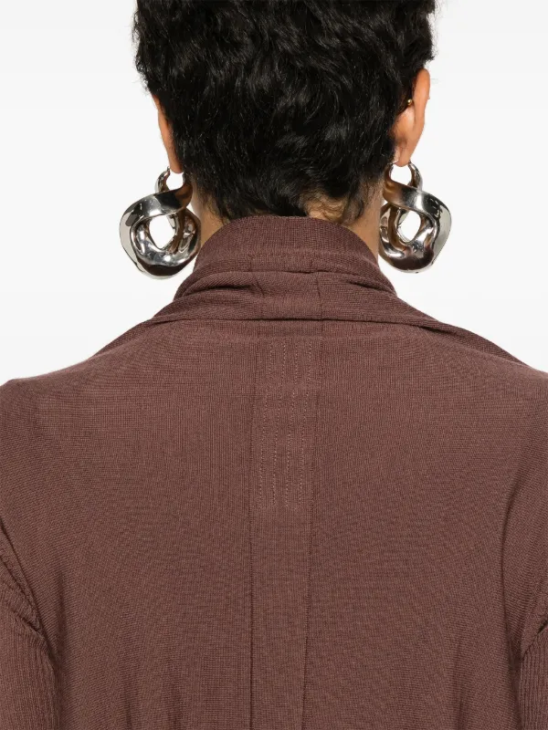 Rick Owens open-front Virgin Wool Cardigan | Brown | FARFETCH