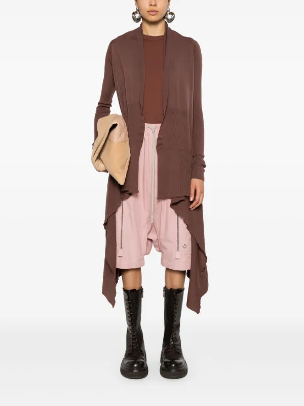 Rick Owens open-front Virgin Wool Cardigan | Brown | FARFETCH