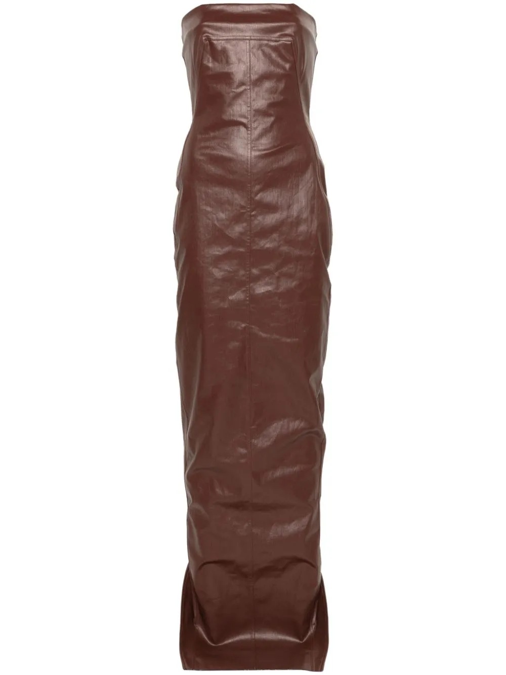 Rick Owens Long Bustier Dress Dresses Brown In Red