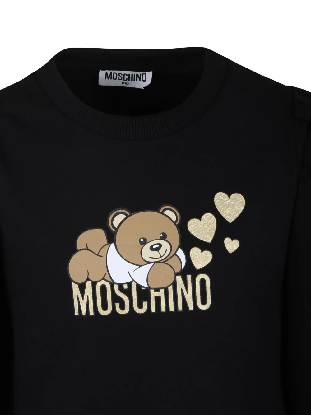 Moschino Kids Teddy Bear-print long-sleeve dress