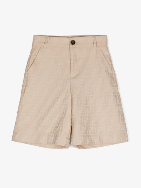 Fendi Kids shorts con logo FF en jacquard