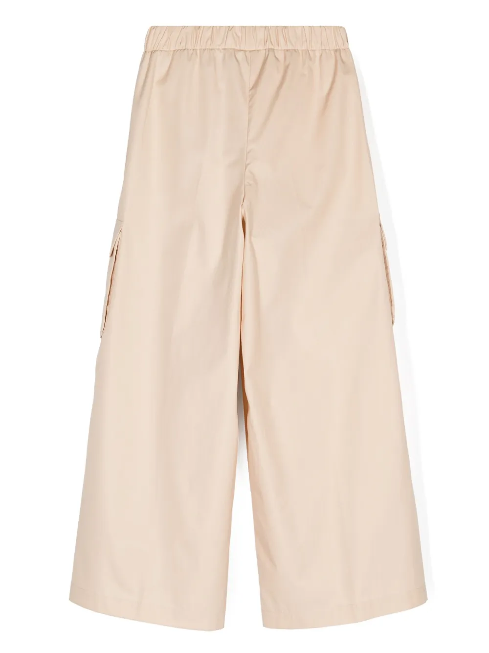 Fendi Kids Katoenen broek met logopatch Beige