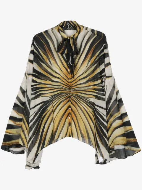 Roberto Cavalli camisa con estampado abstracto