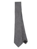 Giorgio Armani geometric-pattern print tie - Black