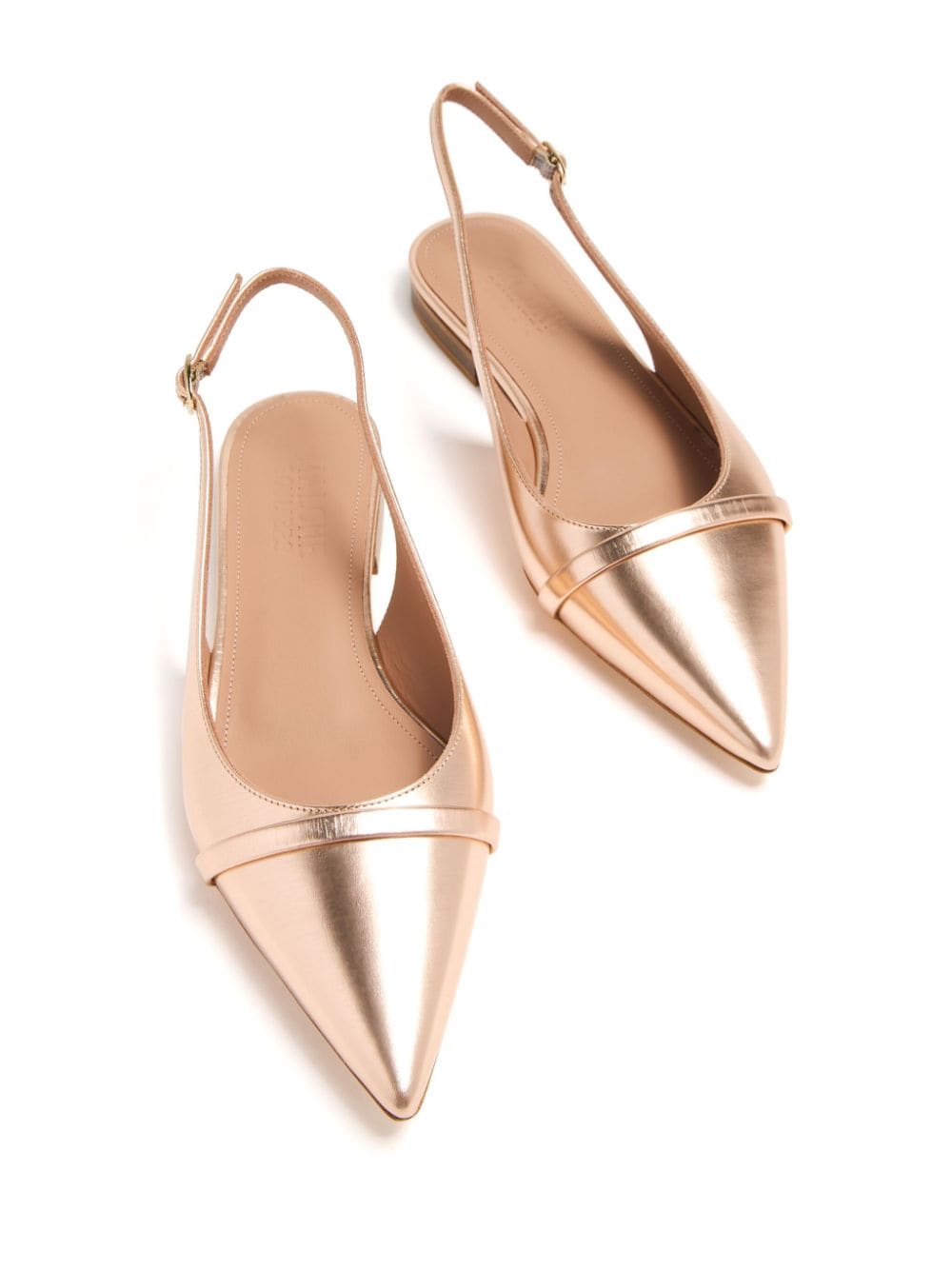 Shop Malone Souliers Jama Slingback Ballerinas In Metallic