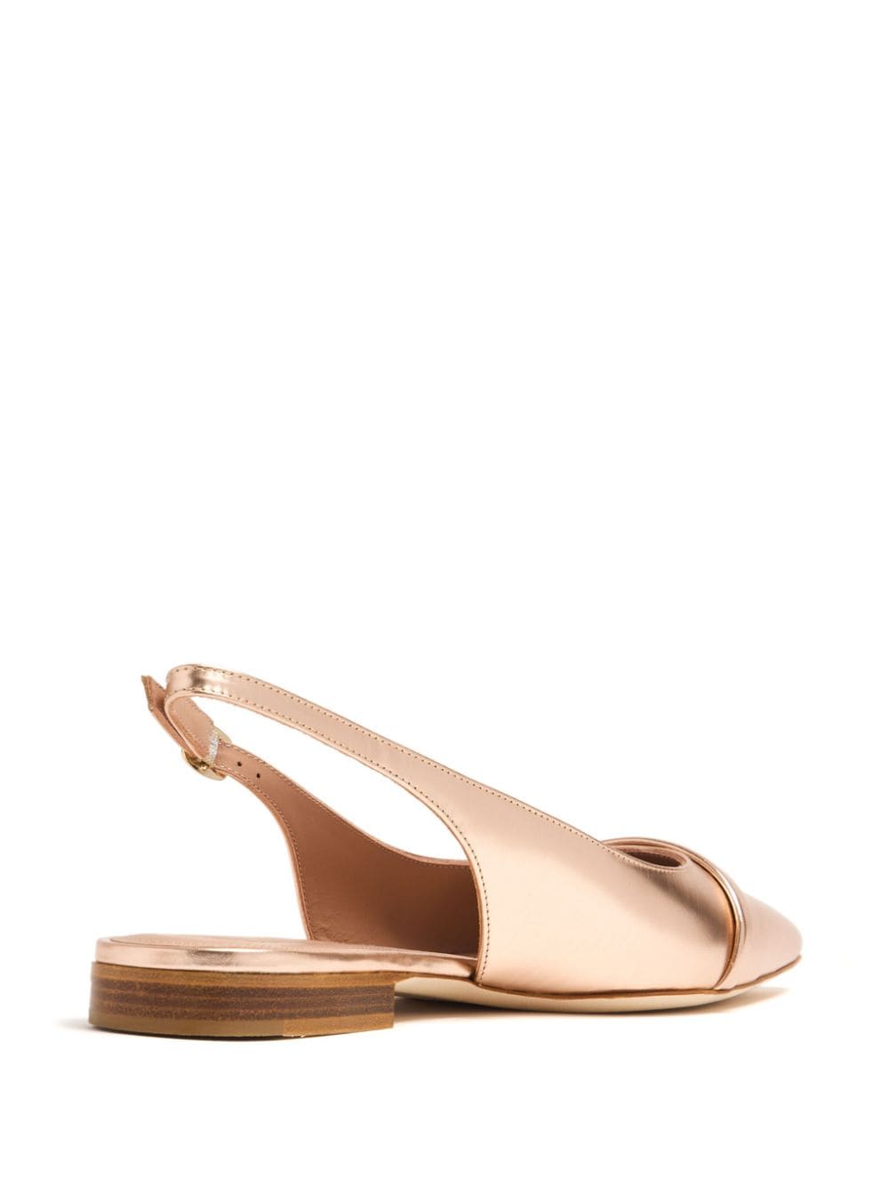 Shop Malone Souliers Jama Slingback Ballerinas In Metallic