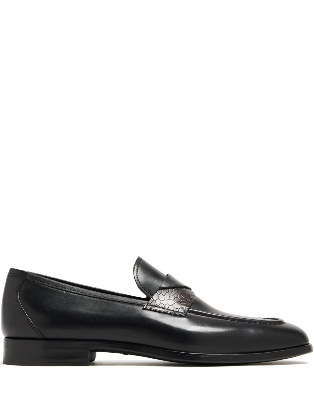 Magnanni embossed-detail loafers - Black