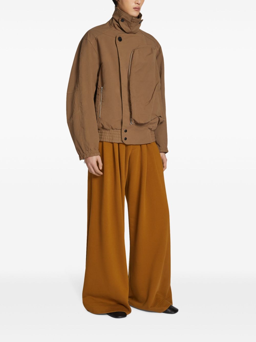 Shop Dries Van Noten Overdyed Cotton Jacket In Brown