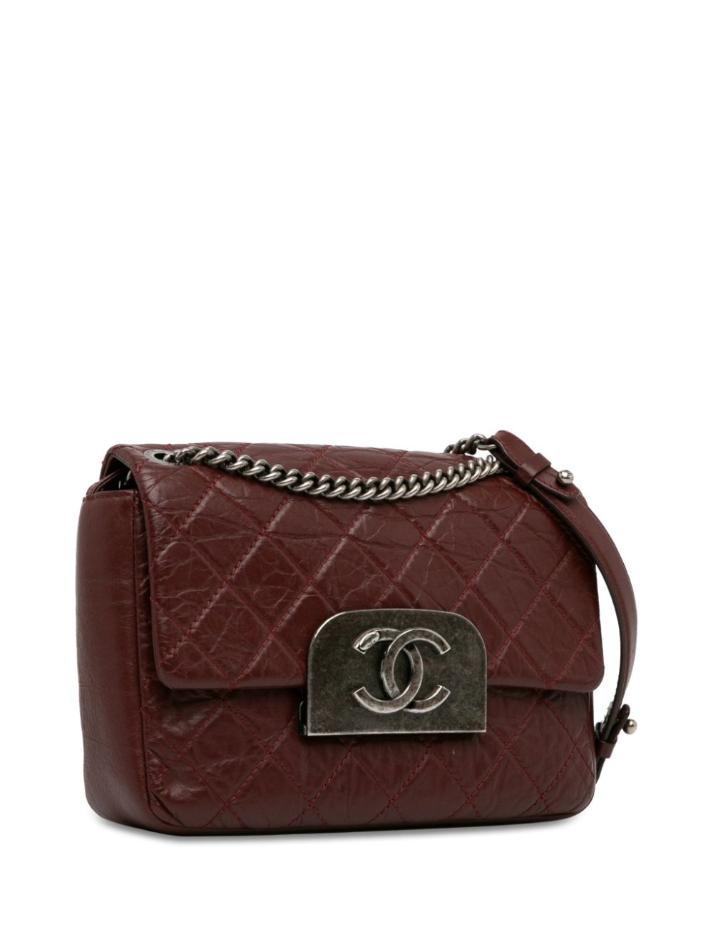 Cheap HOT SALE CHANEL 2012-2013 Aged Calfskin CC Square Flap crossbody bag Women