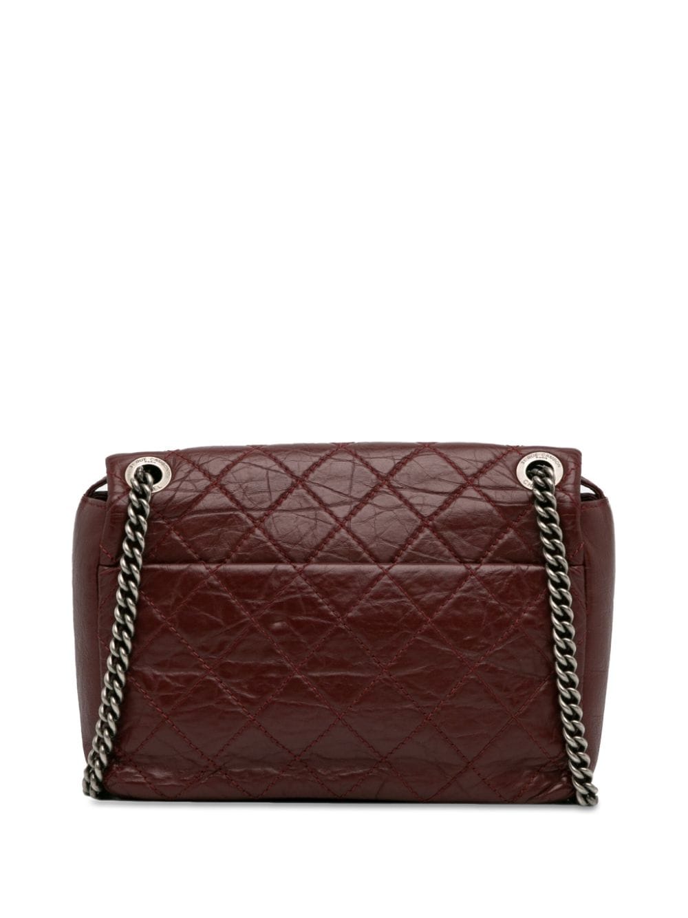 CHANEL Pre-Owned 2012-2013 verweerde CC Square Flap crossbodytas van kalfsleer - Rood