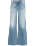 MOTHER The Hustler Roller Fray mid-rise wide-leg jeans - Blue