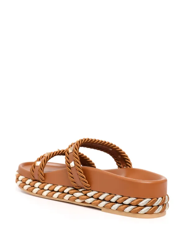 Valentino Garavani ロックスタッズ サンダル | ブラウン