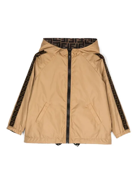 Fendi Kids FF logo-tape detail reversible jacket