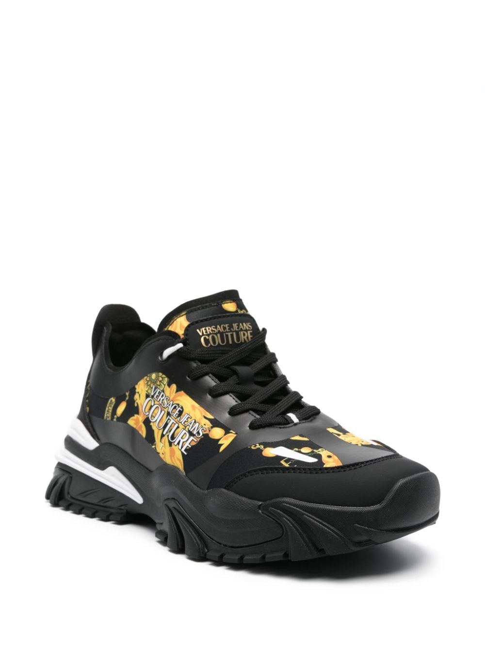 Versace Jeans Couture Barocco-print sneakers - Zwart