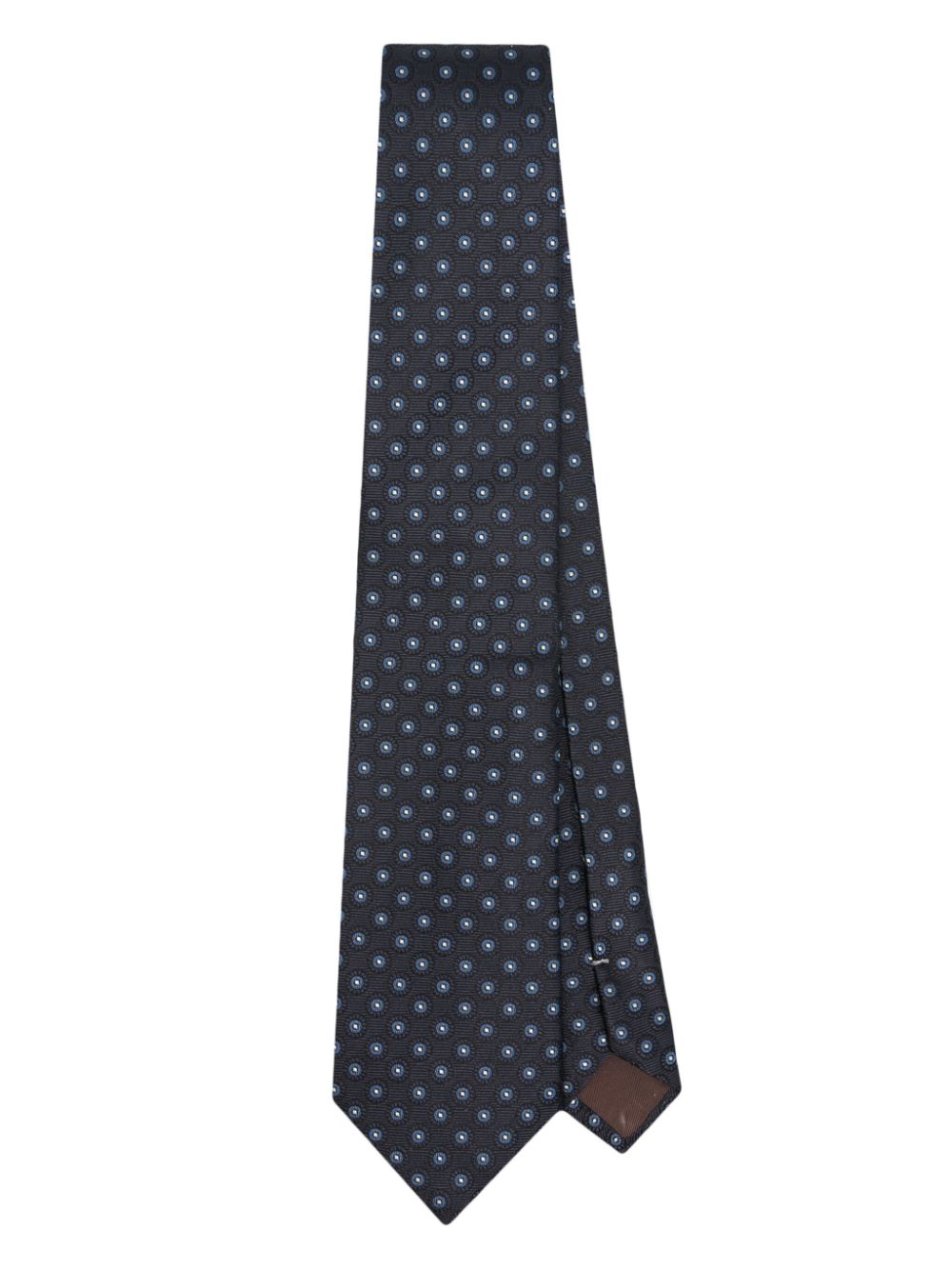 patterned-jacquard silk tie