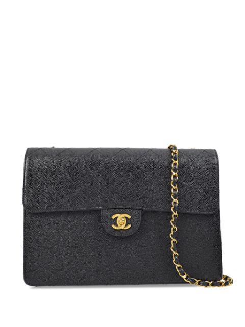 Affordable HOT SALE CHANEL 1998 jumbo Classic Flap shoulder bag Women