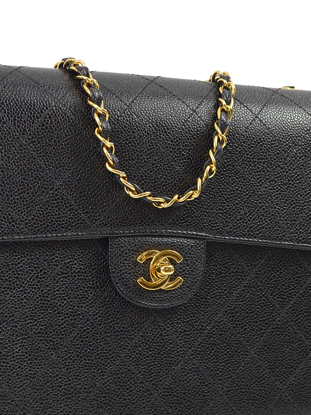 Affordable HOT SALE CHANEL 1998 jumbo Classic Flap shoulder bag Women