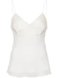 Max Mara bead-detail silk tank top - White