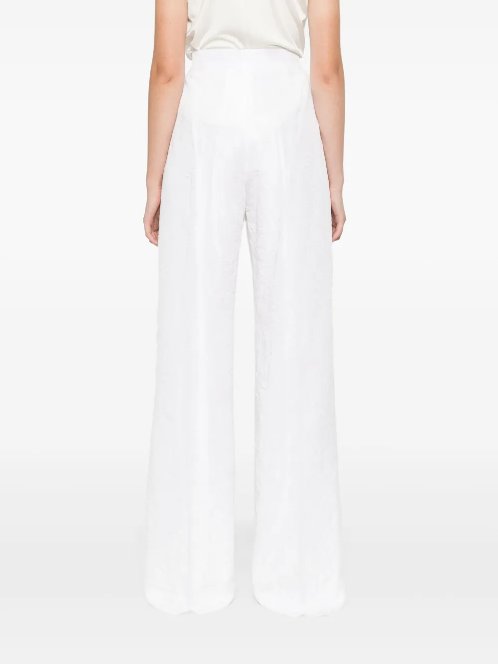 Max Mara Laringe high waist straight broek Wit