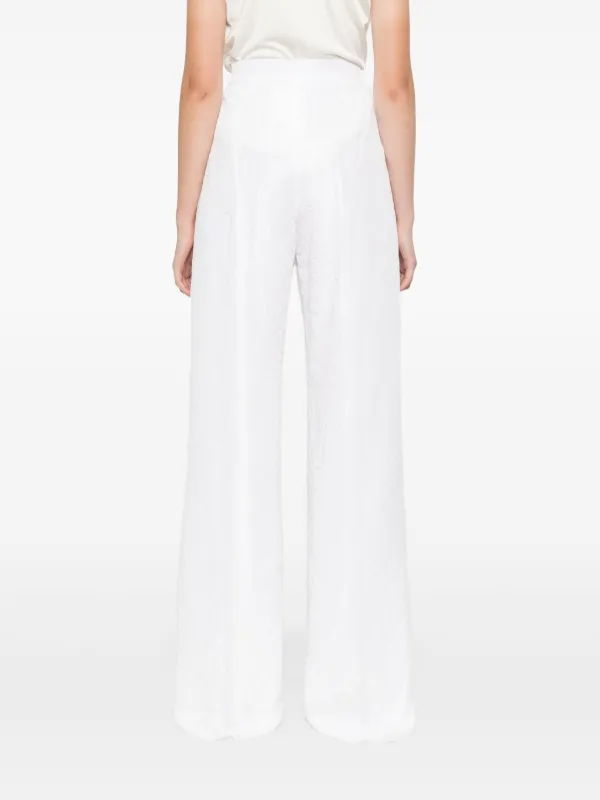 【送料&関税込】Max Mara Laringe Trousers Max Mara Laringe high-waist straight-leg Trousers | White