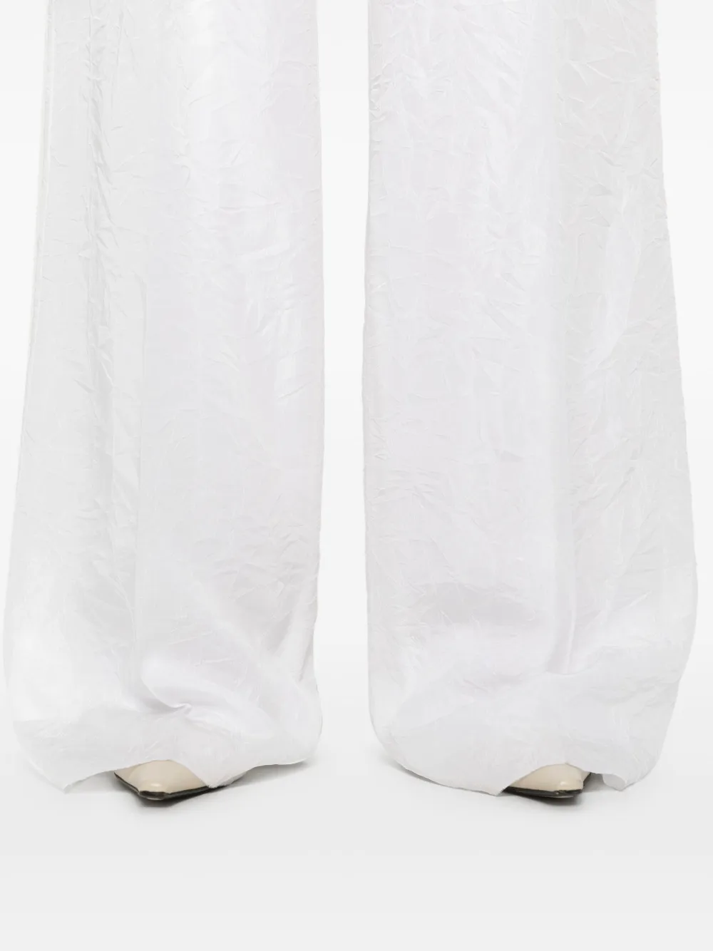 Max Mara Laringe High-waist Straight-leg Trousers In White