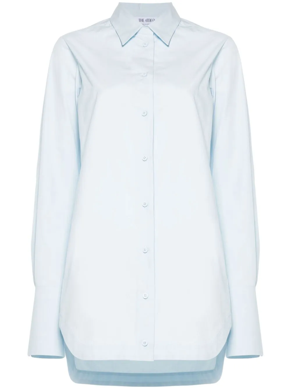 Shop Attico Button-fastening Shirtdress In Blue