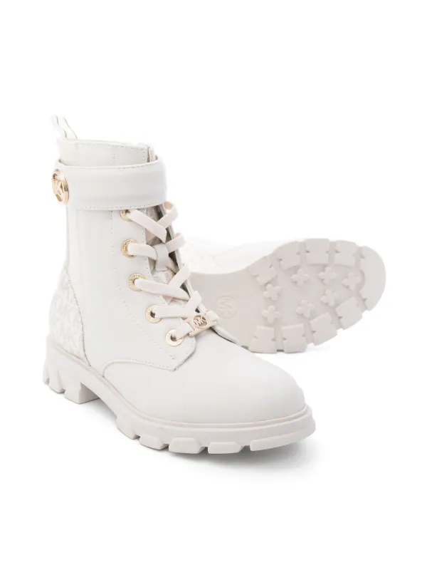 Michael Kors Kids lace-up Ankle Boots Neutrals FARFETCH PH