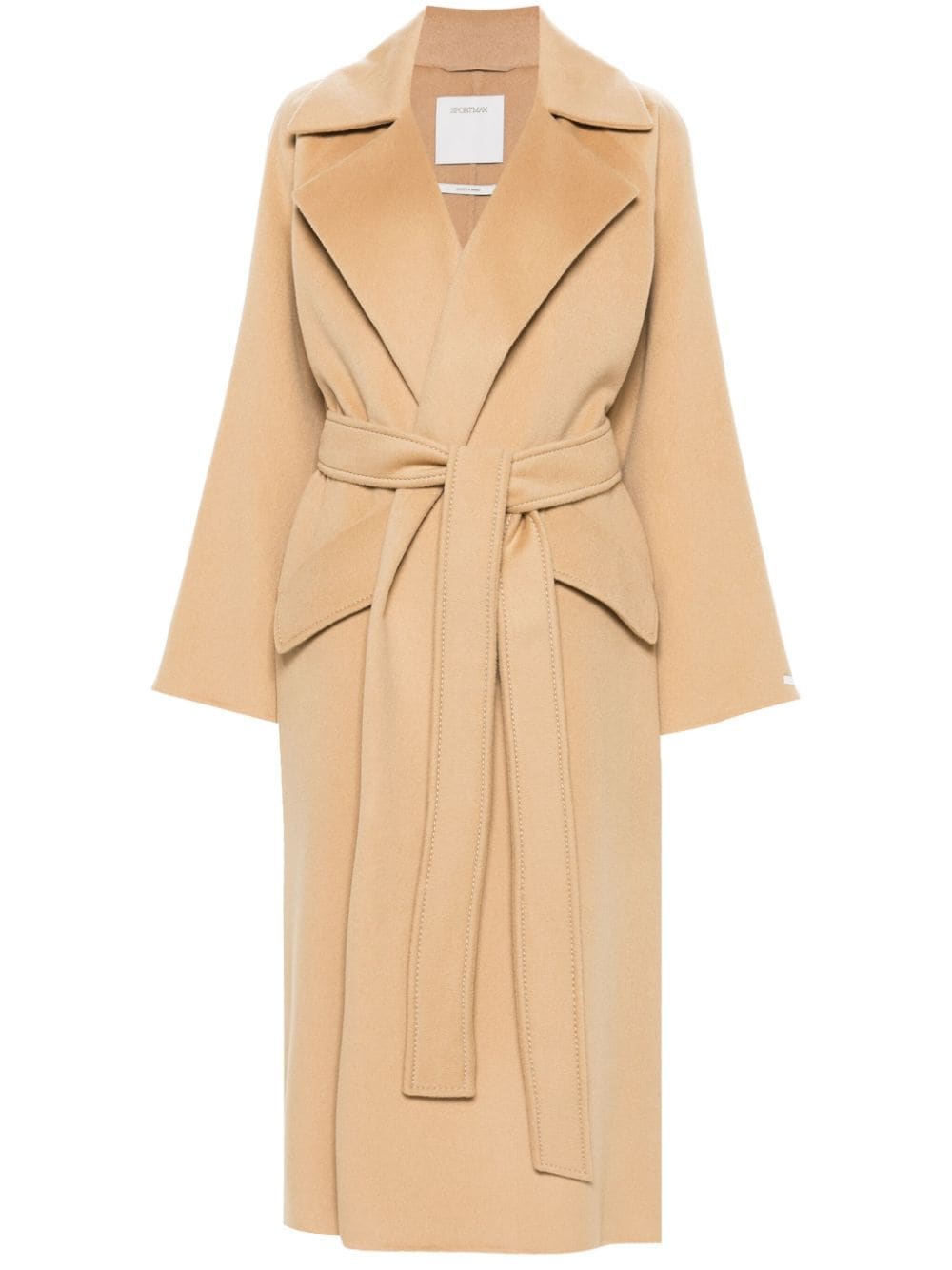 Shop Sportmax Orense Belted Coat In Neutrals