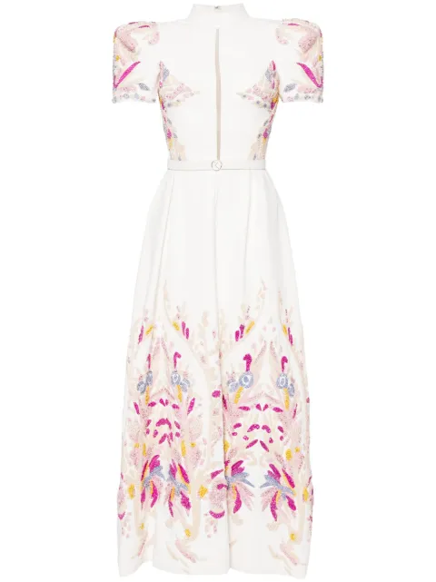 Saiid Kobeisy bead-embellished crepe maxi dress