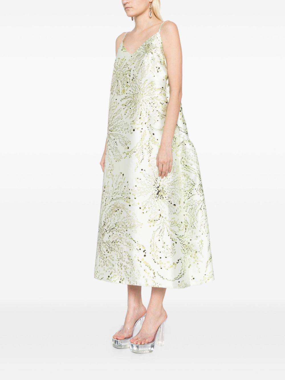 SAIID KOBEISY PRINTED MIKADO DRESS 