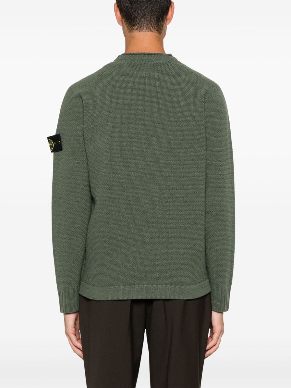 Shop Stone Island Crew-neck Sweater In Green