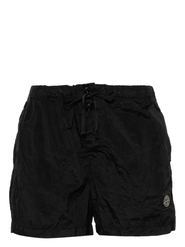 ☆ stone swimwear nylonl M 黒 ☆ STONE ISLAND Straight-Leg Mid