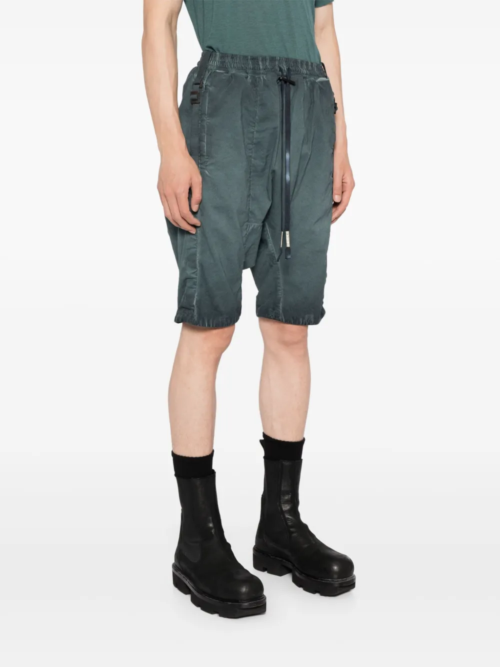 Boris Bidjan Saberi Bermuda shorts met trekkoord Blauw
