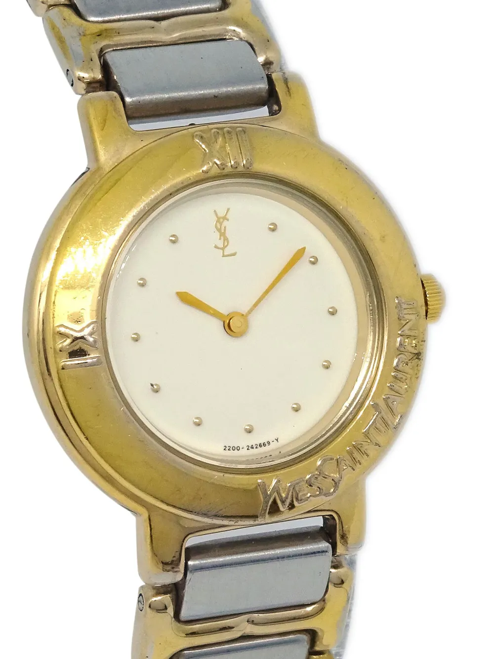 Saint Laurent Pre-Owned 1990-2000 pre-owned YSL horloge - Beige