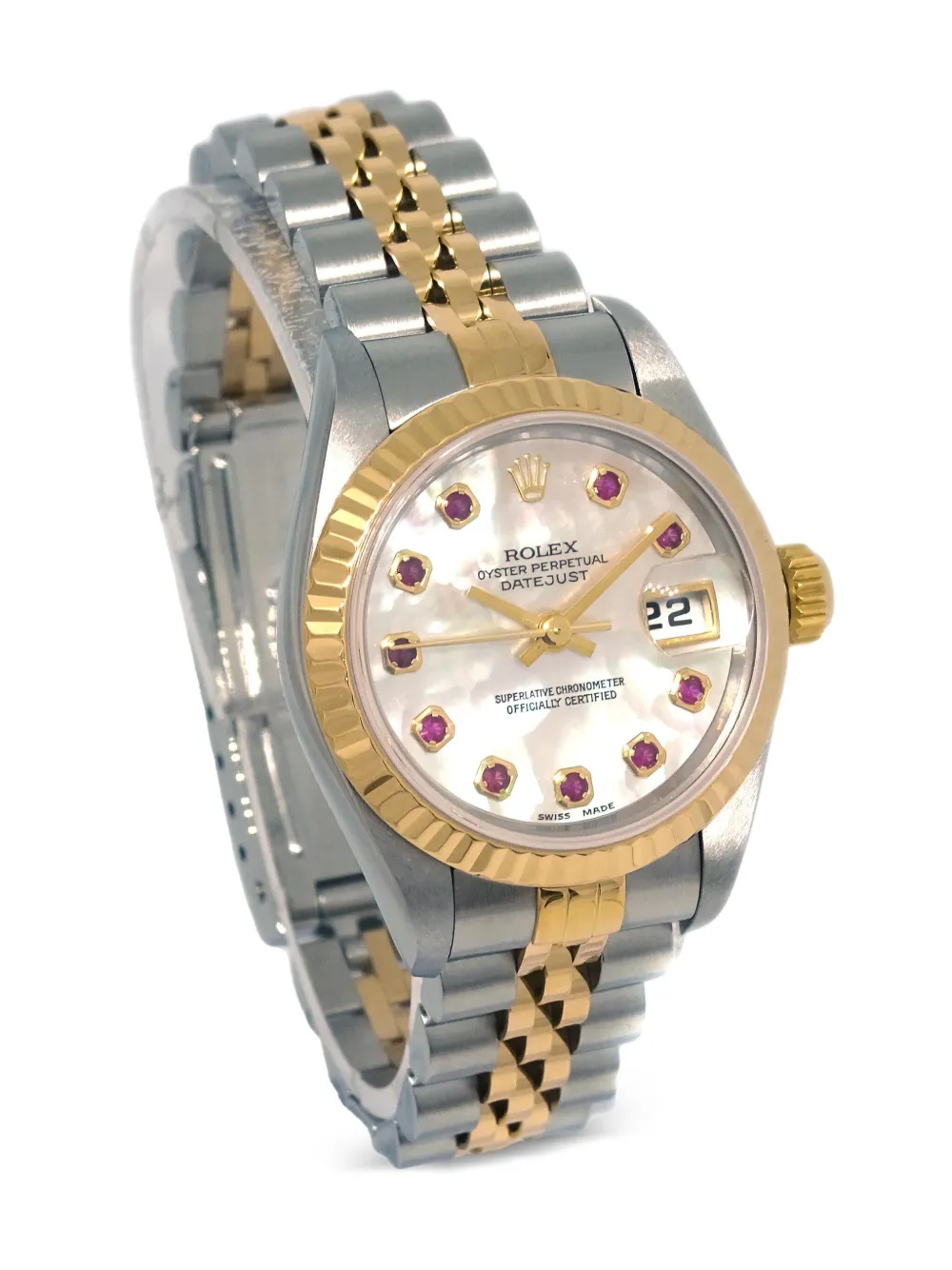 Rolex 1996 pre-owned Datejust 26 mm horloge - Wit