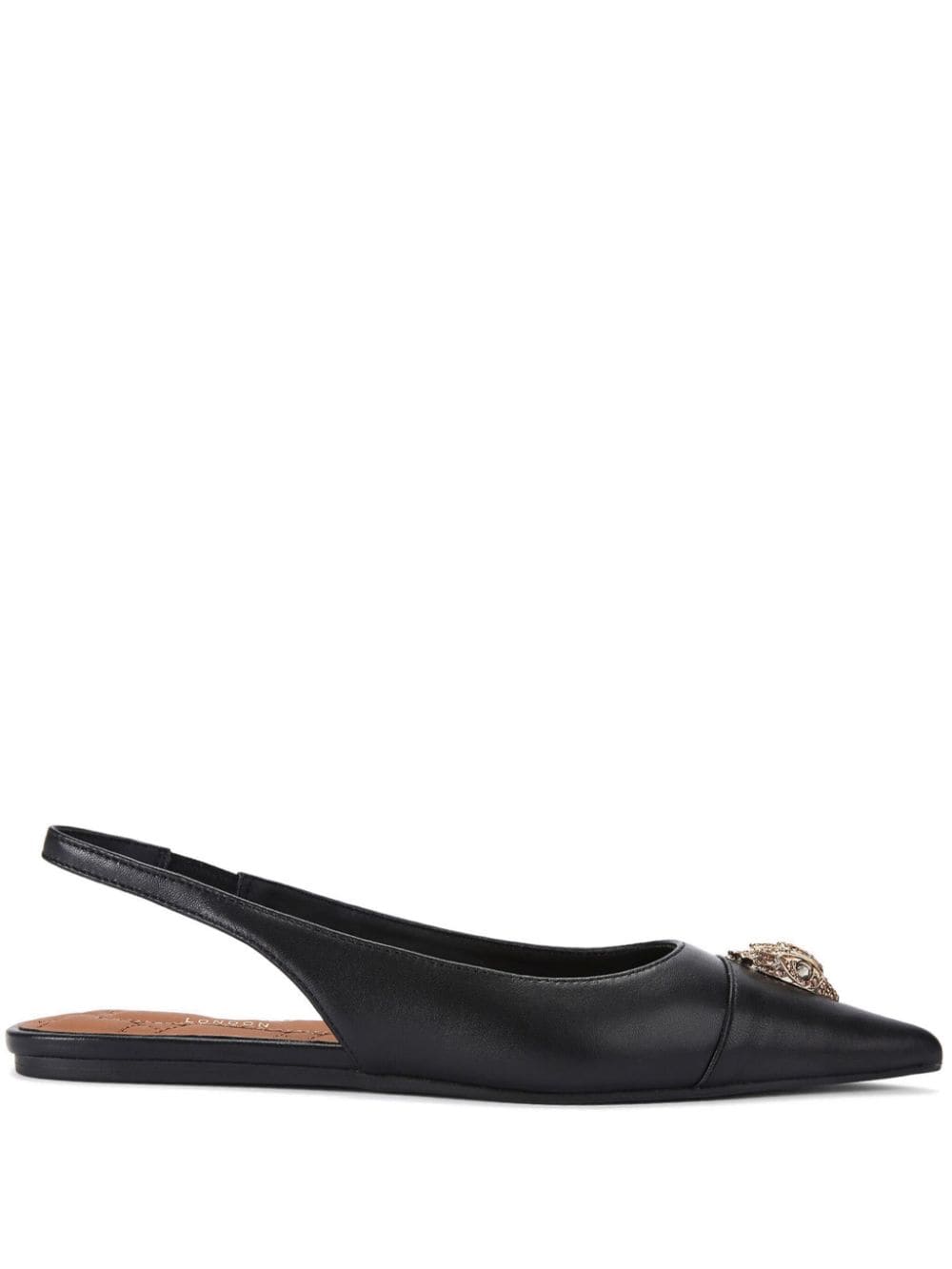 Kurt Geiger London Belgravia slingback ballerina's Zwart