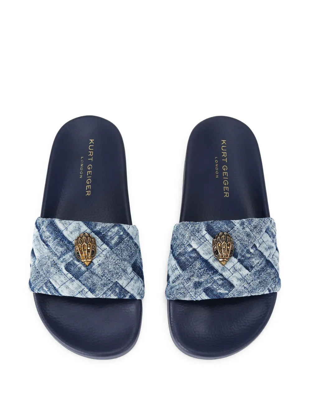 Kurt Geiger London Meena denim slippers Blauw