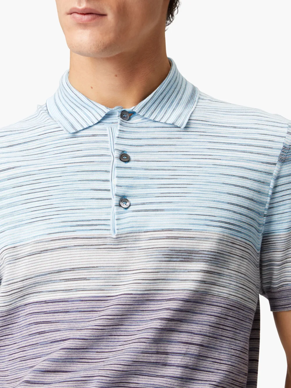 Missoni Dégradé katoenen poloshirt Blauw