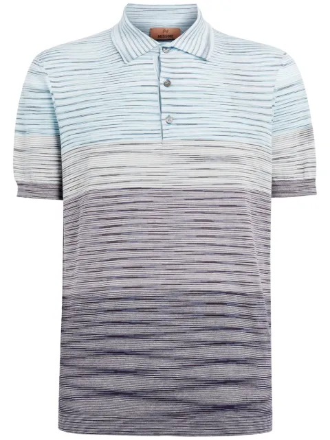 Missoni polo en coton à effet dégradé