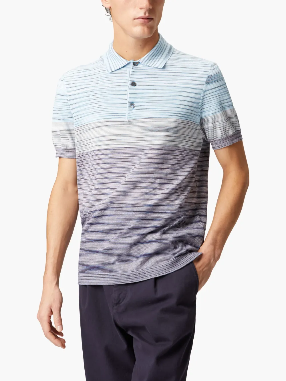 Missoni Dégradé katoenen poloshirt Blauw