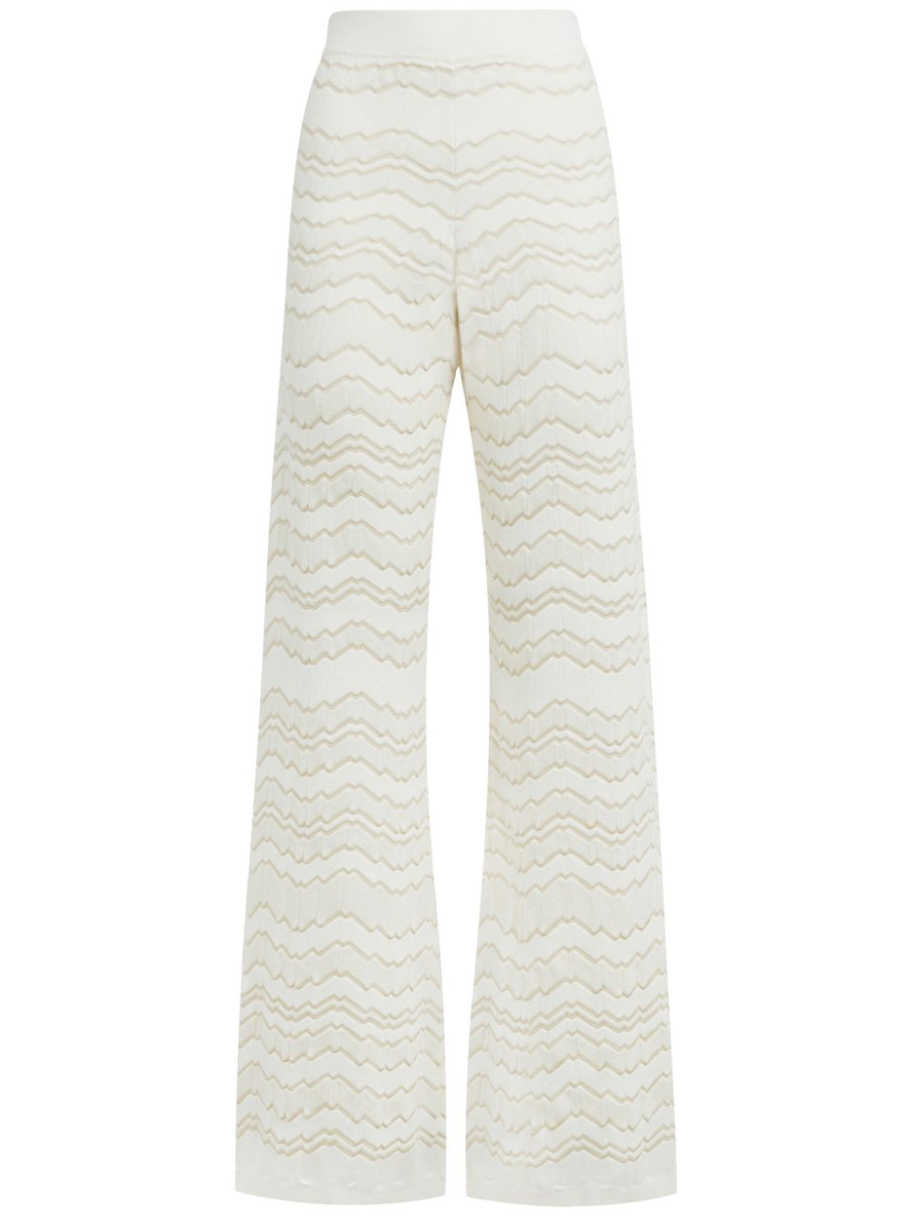 zigzag high-waisted trousers