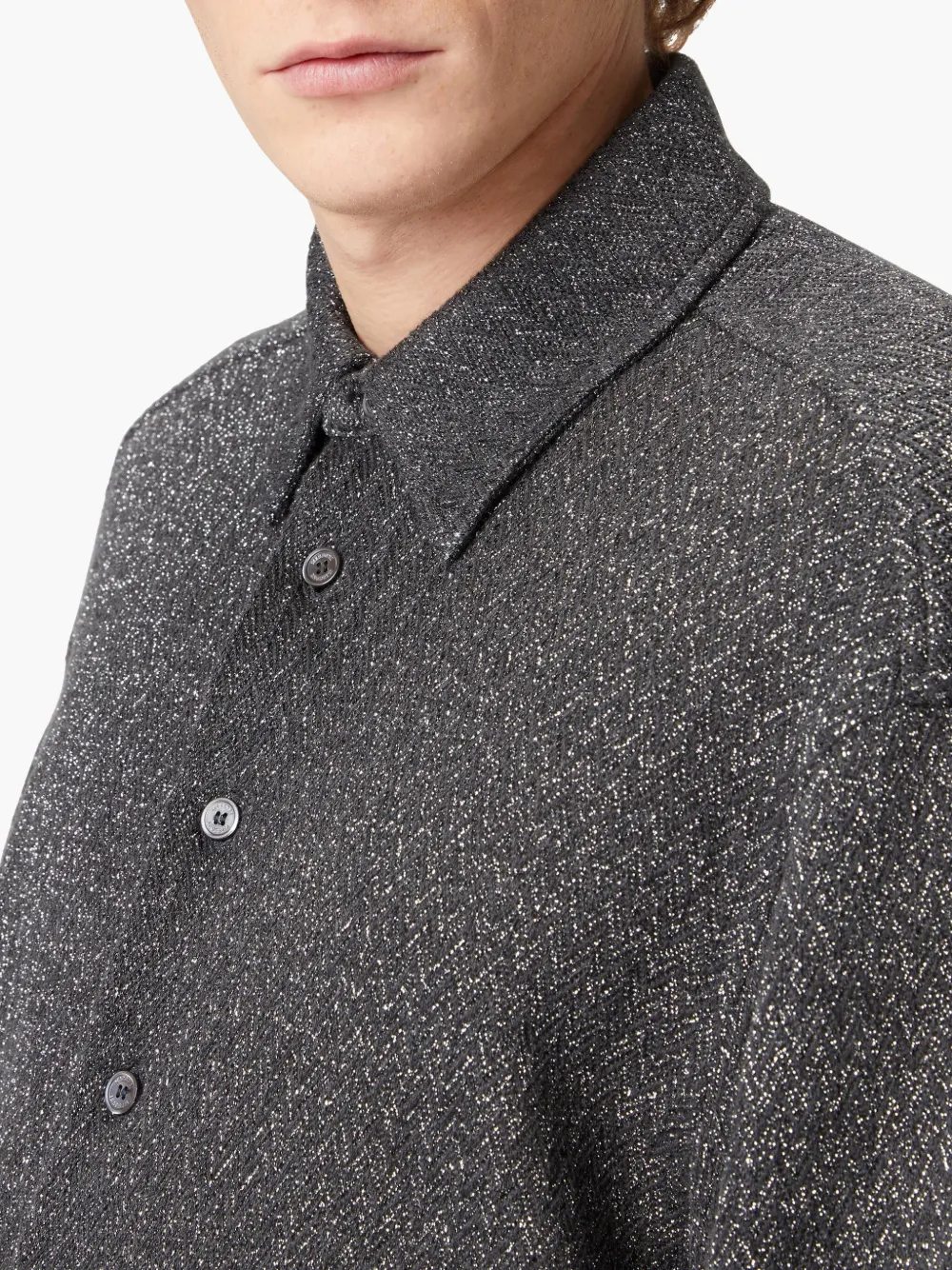 Missoni Geribbeld overhemd met metallic-effect Grijs