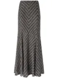 Missoni Zigzag lamé flared maxi skirt - Black