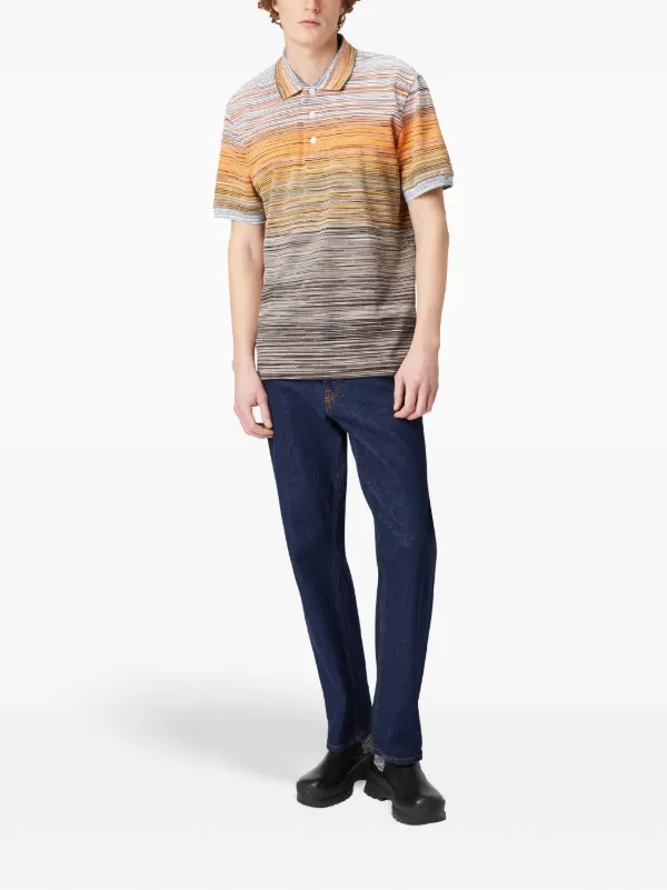 Tシャツ・カットソー MISSONI Men Polo Shirts UC22SL03 BJ0007S109Z YELLOW MISSONI Yellow Cotton Patterned T-Shirt for Men