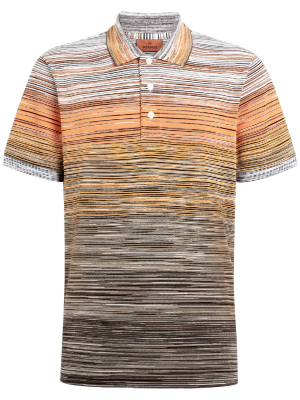 Tシャツ・カットソー MISSONI Men Polo Shirts UC22SL03 BJ0007S109Z YELLOW MISSONI Yellow Cotton Patterned T-Shirt for Men