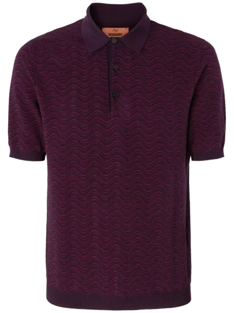 Missoni polo à motif ondulé